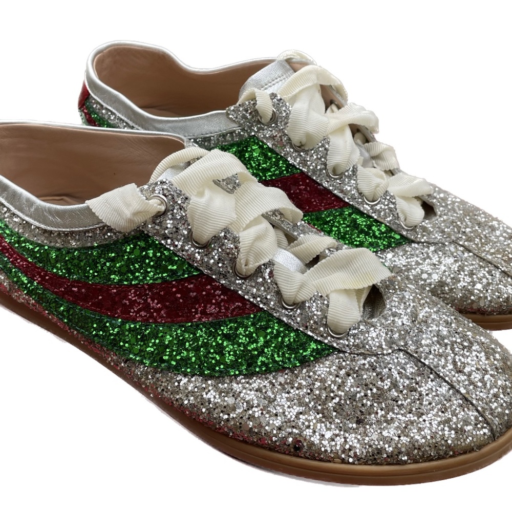 Gucci Web Accent Colorblock Pattern Sneakers - image 3